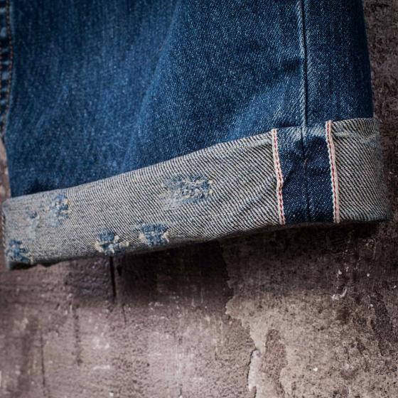 LE DENIM CARGO SELVEDGE "HEAVY USED"