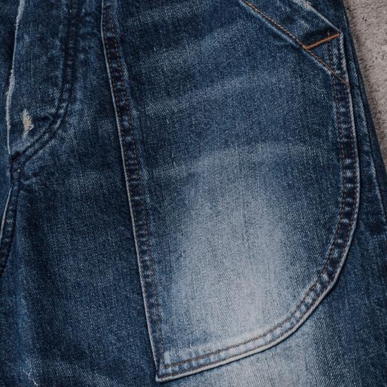 LE DENIM CARGO SELVEDGE "HEAVY USED"