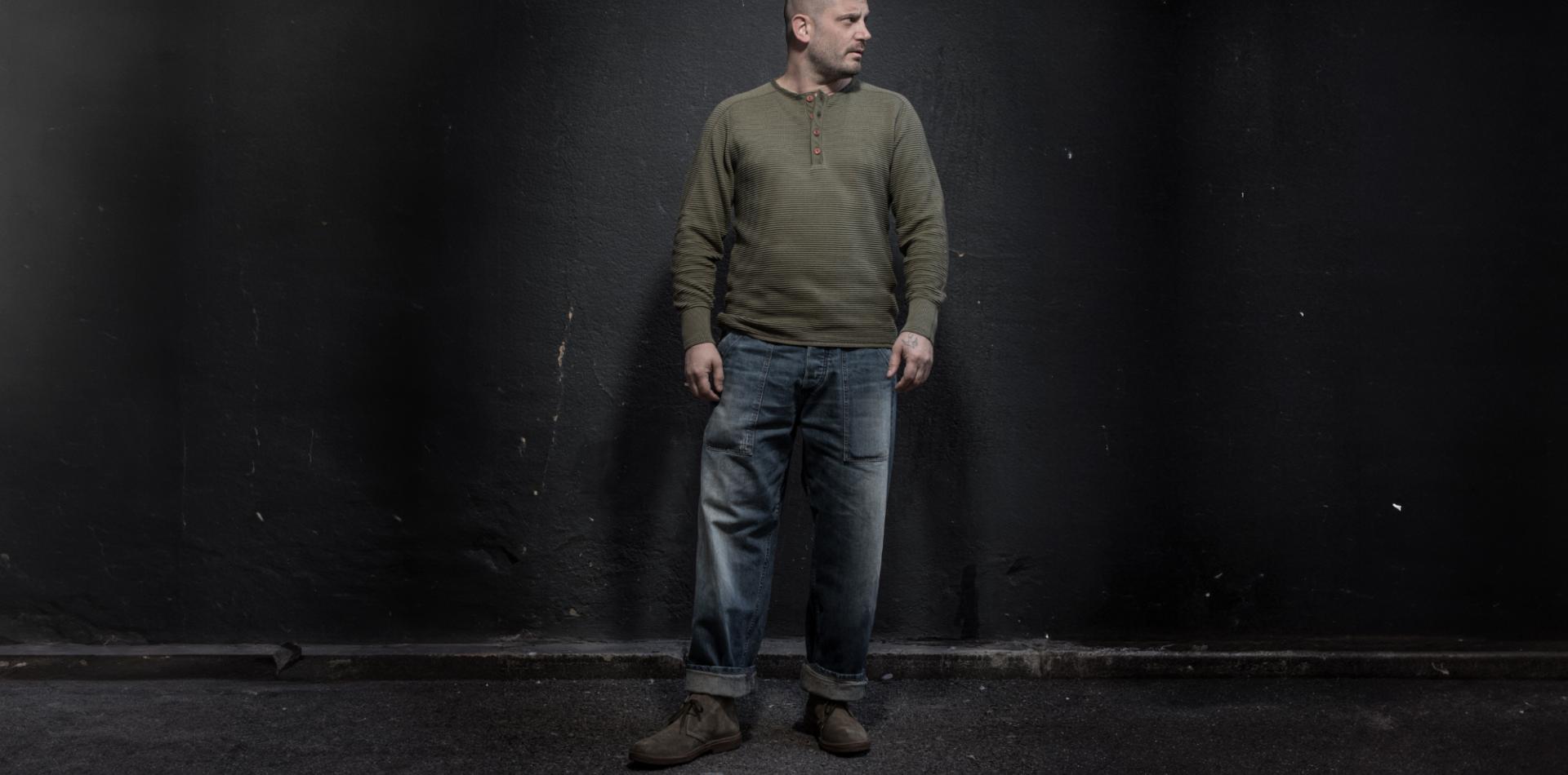 LE DENIM CARGO SELVEDGE "HEAVY USED"