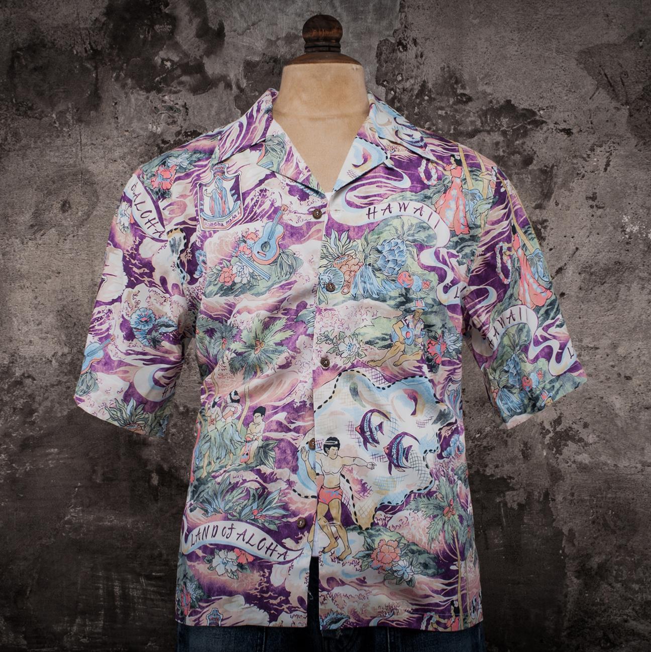 LA CHEMISE HAWAIENNE "SURFERS COCO" - VIOLET