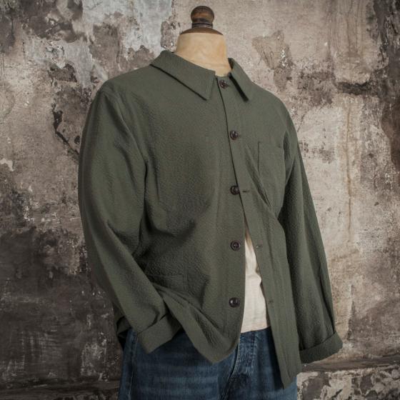 LA VESTE "LE NERVI" SEERSUCKER KAKI