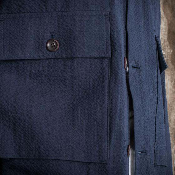 LA CHEMISE CARGO "SEERSUCKER“ NAVY