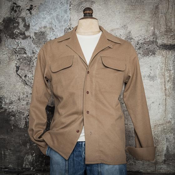 LA SURCHEMISE "50's" EN LAINE CAMEL