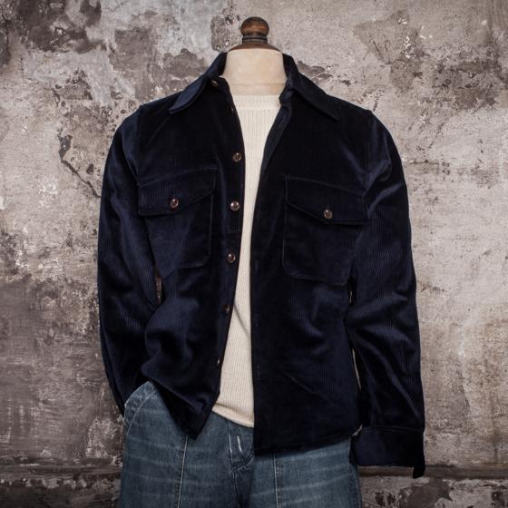 LA SURCHEMISE "BAROUDEUR" VELOURS NAVY
