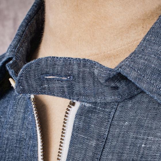 LA CHEMISE "WORKER ZIP" CHAMBRAY